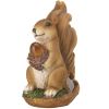 Solar-Powered Light-Up Squirrel Statue