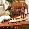 Open Geometric Frame Metal Cow Sculpture