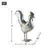 Galvanized Metal Rooster Garden Sculpture