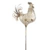 Vintage-Look Metal Rooster Garden Stake - Large