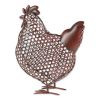 Open Geometric Frame Metal Chicken Sculpture