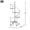 Iron Spiral Staircase Plant Stand