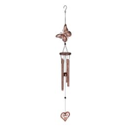 Butterfly and Heart Wind Chimes - 31.5 inches