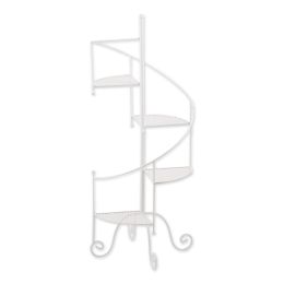 Iron Spiral Staircase Plant Stand - White