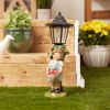 Child with Apple Basket Solar Garden Light