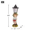 Child with Apple Basket Solar Garden Light