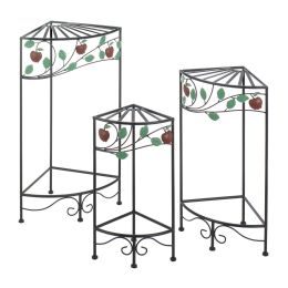 Country Apple Plant Stands - Set of 3