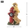 Fire Hydrant and Puppies Solar Garden Light