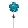 Solar Lighted Garden Stake - Blue Flower