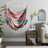 Hammock Chair with Tassel Fringe - Colorful Stripes