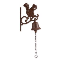 Wall-Mounted Cast Iron Squirrel Bell