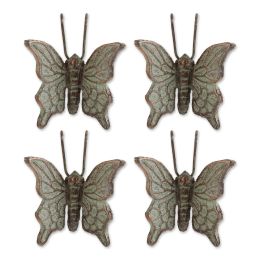 Butterfly Cast Iron Planter Pot Hanger Set