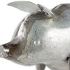 Galvanized Metal Pig Garden Figurine