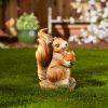 Accent Plus Solar-Powered Light-Up Squirrel Statue