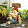 Accent Plus Gnome On Strike Garden Figurine