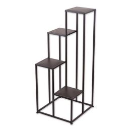 Summerfield Terrace Four-Tier Modern Black Metal Plant Stand or Display Unit