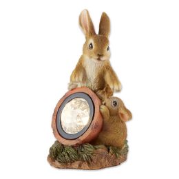 Summerfield Terrace Mom and Baby Bunny Solar Garden Light