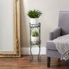 Summerfield Terrace Scrolled Verdigris Two-Level Plant Stand