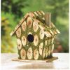 Songbird Valley Knotty Wood Moss-Covered Bird House