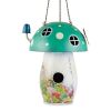 Accent Plus Whimsical Green Mushroom Birdhouse