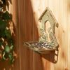 Accent Plus Wall-Mounted House Design Cast Iron Bird Feeder