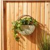 Accent Plus Half-Circle Galvanized Metal Wall Planter