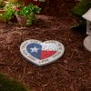 Don't Mess With Texas Cement Heart-Shaped Stepping Stone