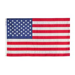 Stitched Stripes and Embroidered Stars USA Nylon Flag; 3' x 5'