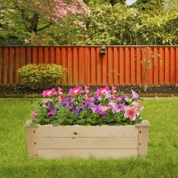 Free shipping  61*61*20cm Outdoor Wooden Raised Garden Bed Planter for Vegetables, Grass, Lawn, Yard  YJ