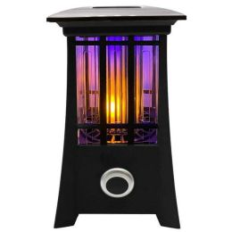 Solar Patio Lantern Bug Zapper,Acre Coverage, Led Flame Effect, Black,1 Pack