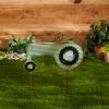 Corrugated Metal Garden Stake - Tractor