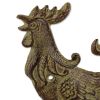 Cast Iron Rooster Design Hose Caddy