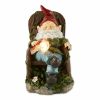 Solar Light-Up Rocking Chair Nap Garden Gnome