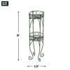 Scrolled Verdigris Two-Level Plant Stand