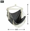 Hammock Chair with Tassel Fringe - Gray