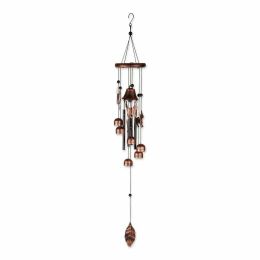 26-inch Bronze Wind Chimes with Bells and Cats