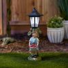 Child with Apple Basket Solar Garden Light