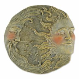 Moon and Sun Wall or Garden Plaque