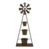 Metal Windmill Plant Stand